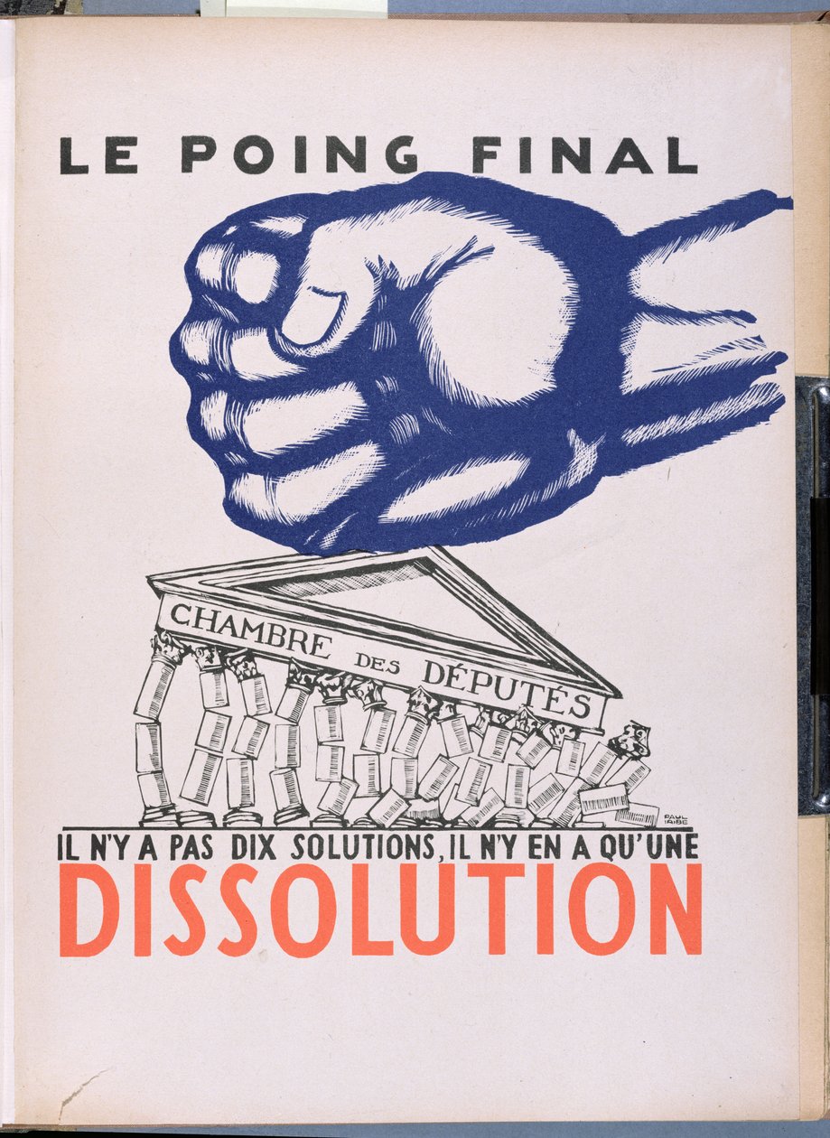 「ファイナルパンチ」、第3共和国を批判する漫画、「Parlons Francais」、Paul Iribe（1883-1935）、Editions Floury、パリ1934 作： ポール・イリベ