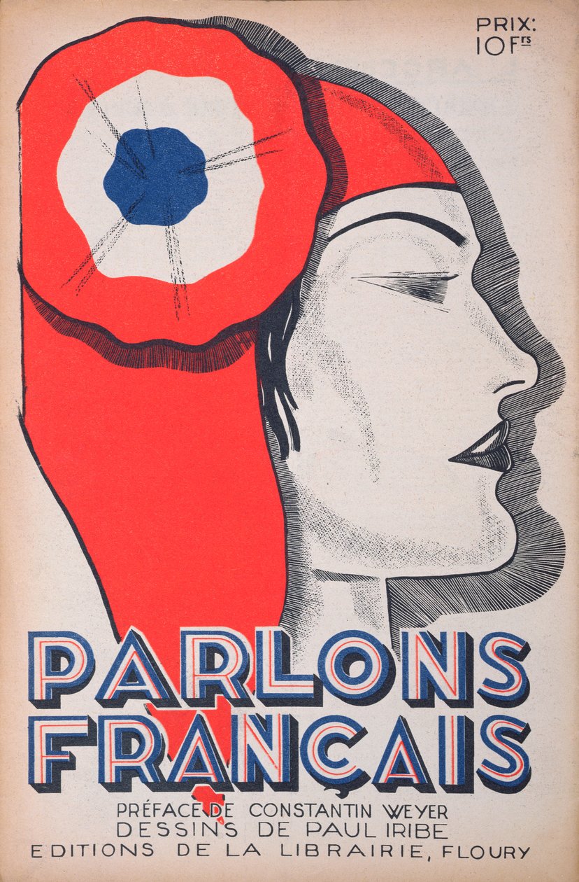 証人、マリアンヌの風刺画、「Parlons Francais」、1934年7月1日 作： ポール・イリベ