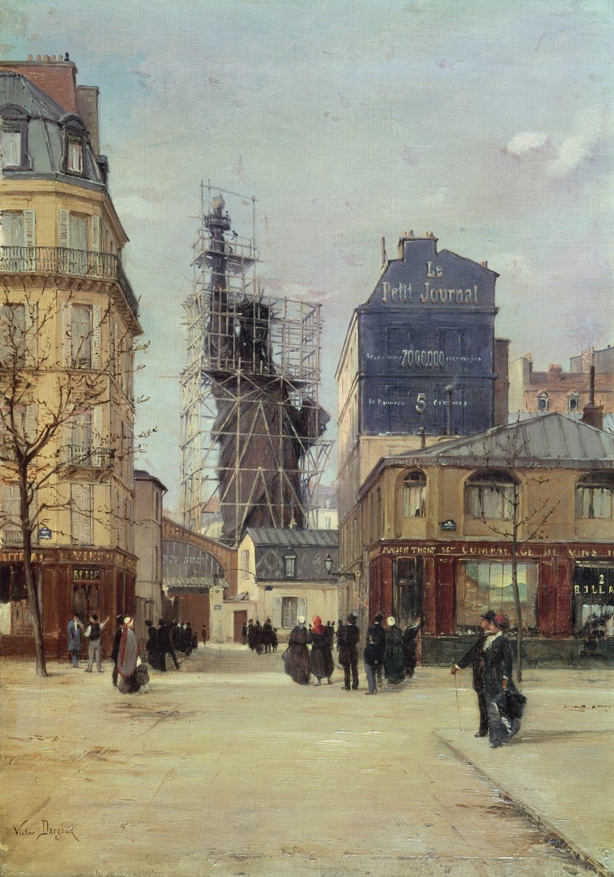 バルトルディ作の自由の女神、1883年ニューヨークに向けて出発する前の、Gayetファウンドリ、Rue de Chazellesのワークショップ 作： ポールジョセフビクターダルゴー