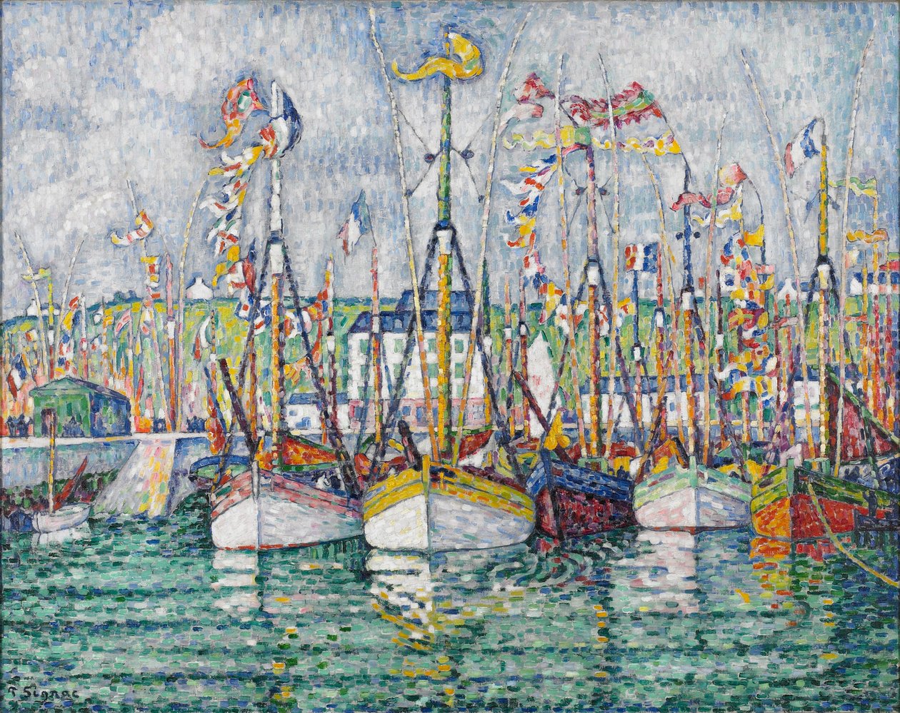 グロワでのマグロ船団の祝福、1923 作： ポール・シニャック