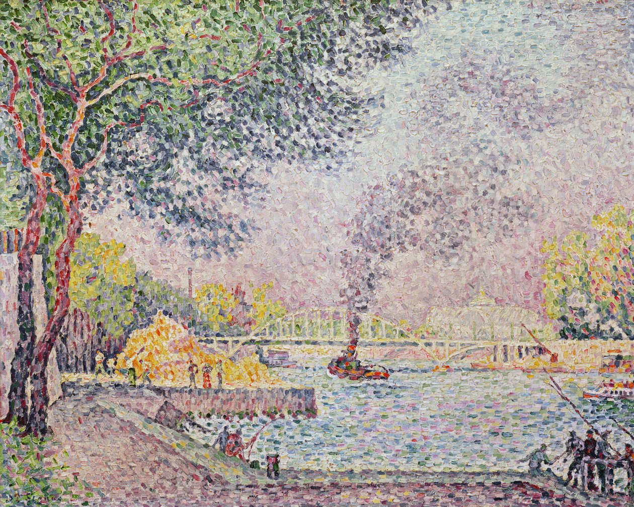 デビリー歩道橋、1926年頃 作： ポール・シニャック