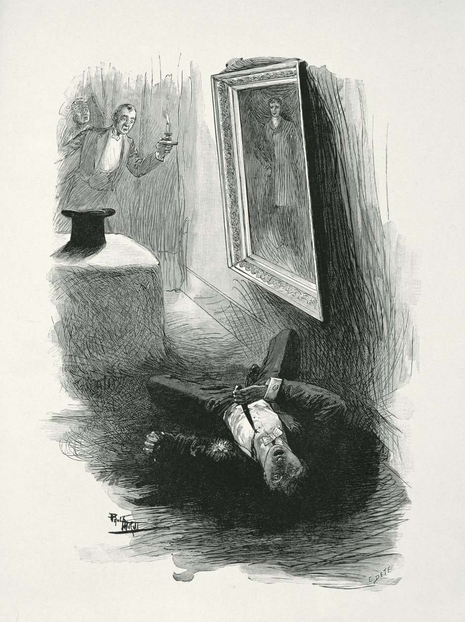 オスカーワイルド（1854-1900）による「ドリアングレイの絵」のイラスト、E。d&39;Eteによって彫刻 作： ポール・ティリア