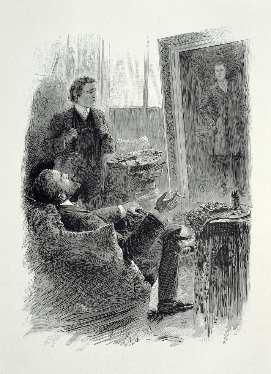オスカーワイルド（1854-1900）による「ドリアングレイの絵」のイラスト、E。d&39;Eteによって彫刻 作： ポール・ティリア