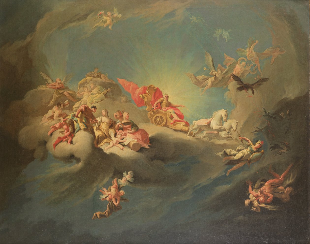 アポロを装ったチャールズ6世（1685-1740）の神格化 作： ポール・トロガー