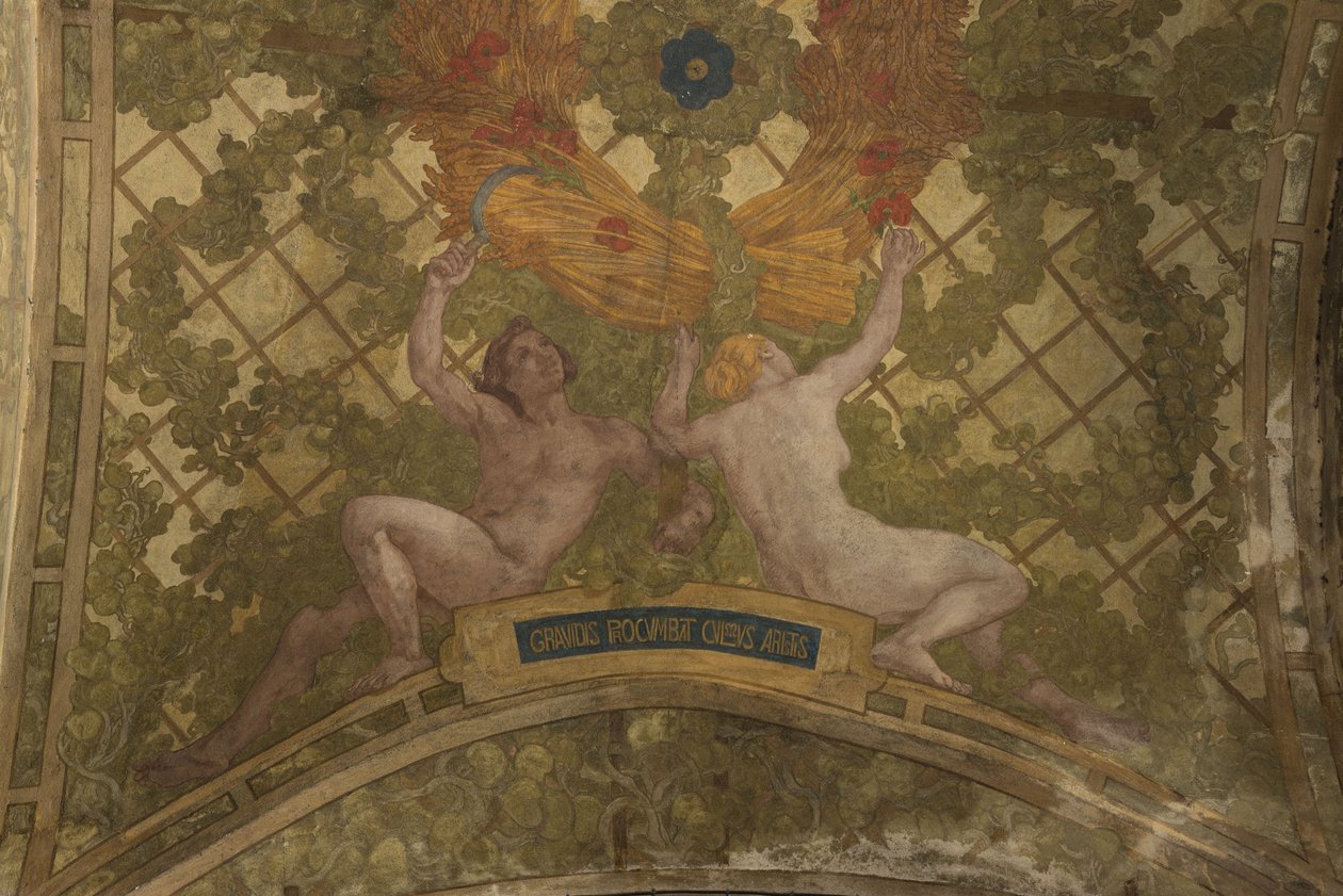 1909年から1910年にかけてのプチ・パレのペリスタイル・ヴォールトの装飾（建築装飾） 作： ポール・アルバート・ボードウィン