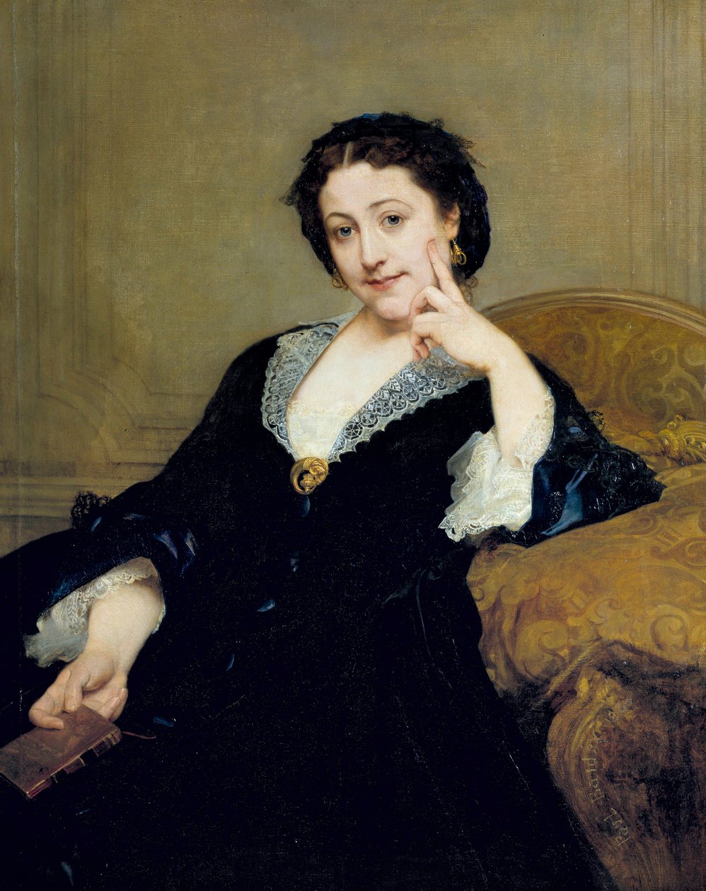 コメディ・フランセーズ』のマドレーヌ・ブロハン（1833-1900）の肖像 画：ポール・ボードリ（1828-1885） 1860年 日1,06 x 0,84 m パリ、オルセー美術館 作： ポール・ボードリー