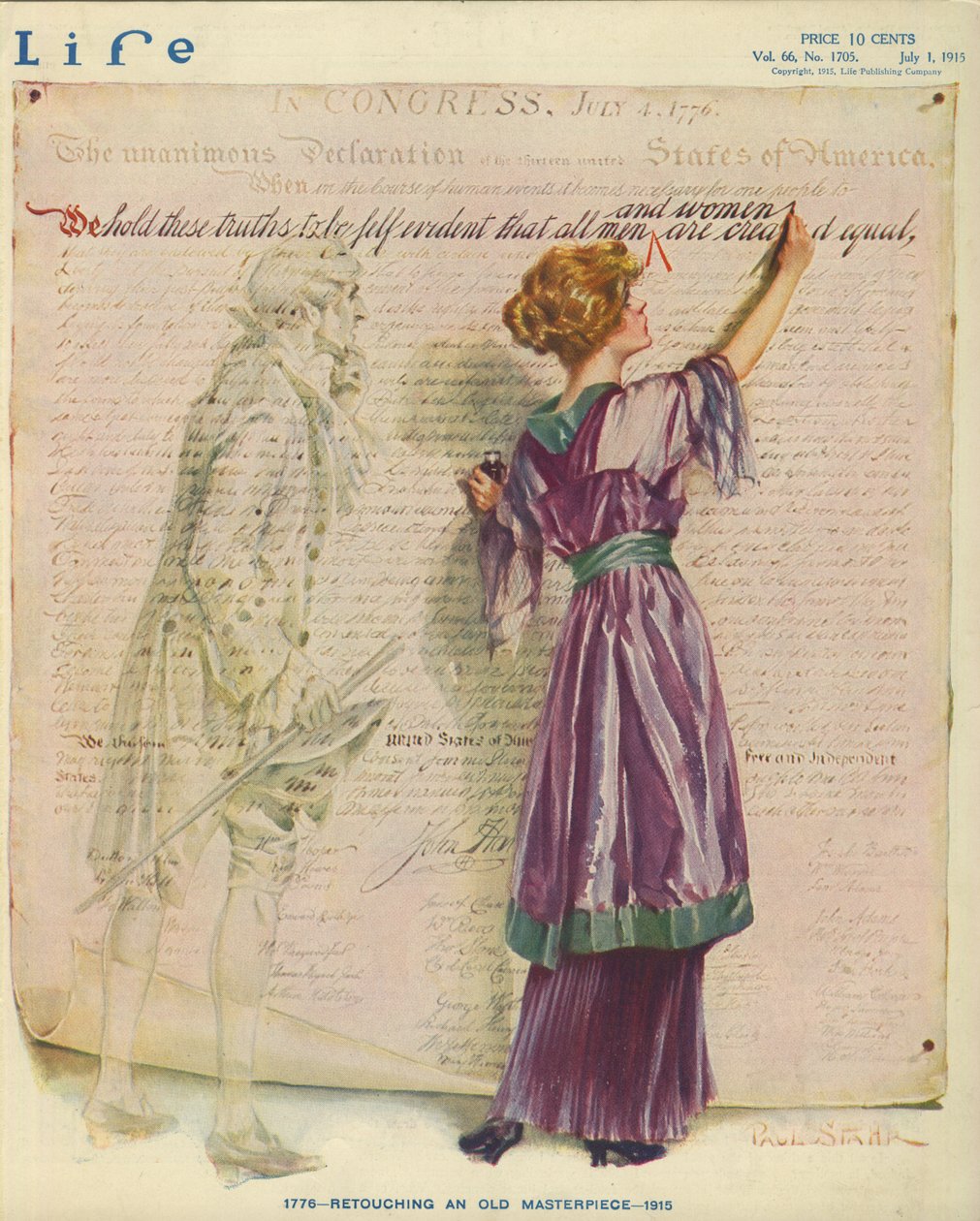 1776 - 古い名画のレタッチ - 1915年、ライフ誌表紙 作： ポール・C・スター