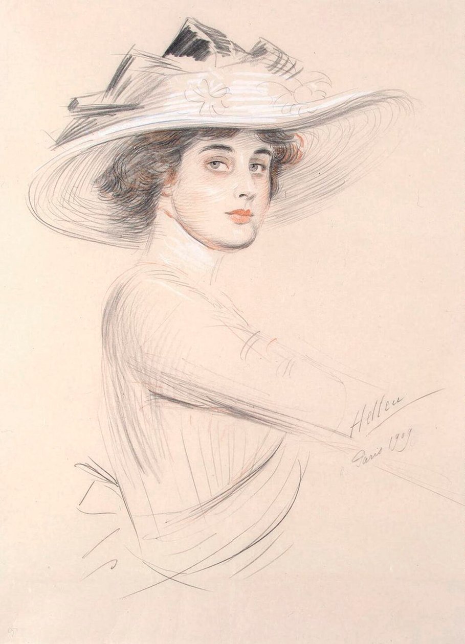 女性の肖像、1909年。 作： ポール・セザール・ヘレウ