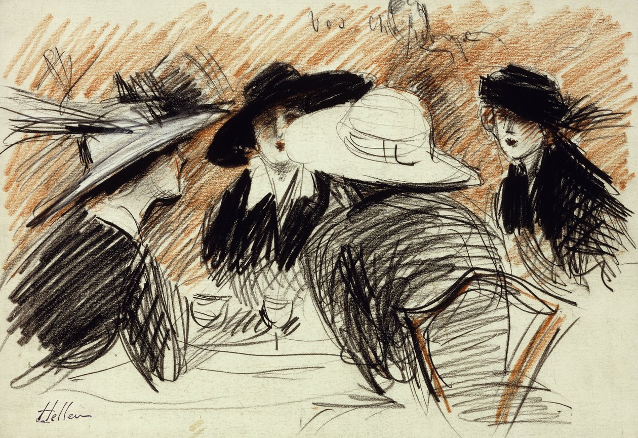 Vos Chapeux：1913年ニューヨークのリッツでの女性 作： ポール・セザール・ヘレウ