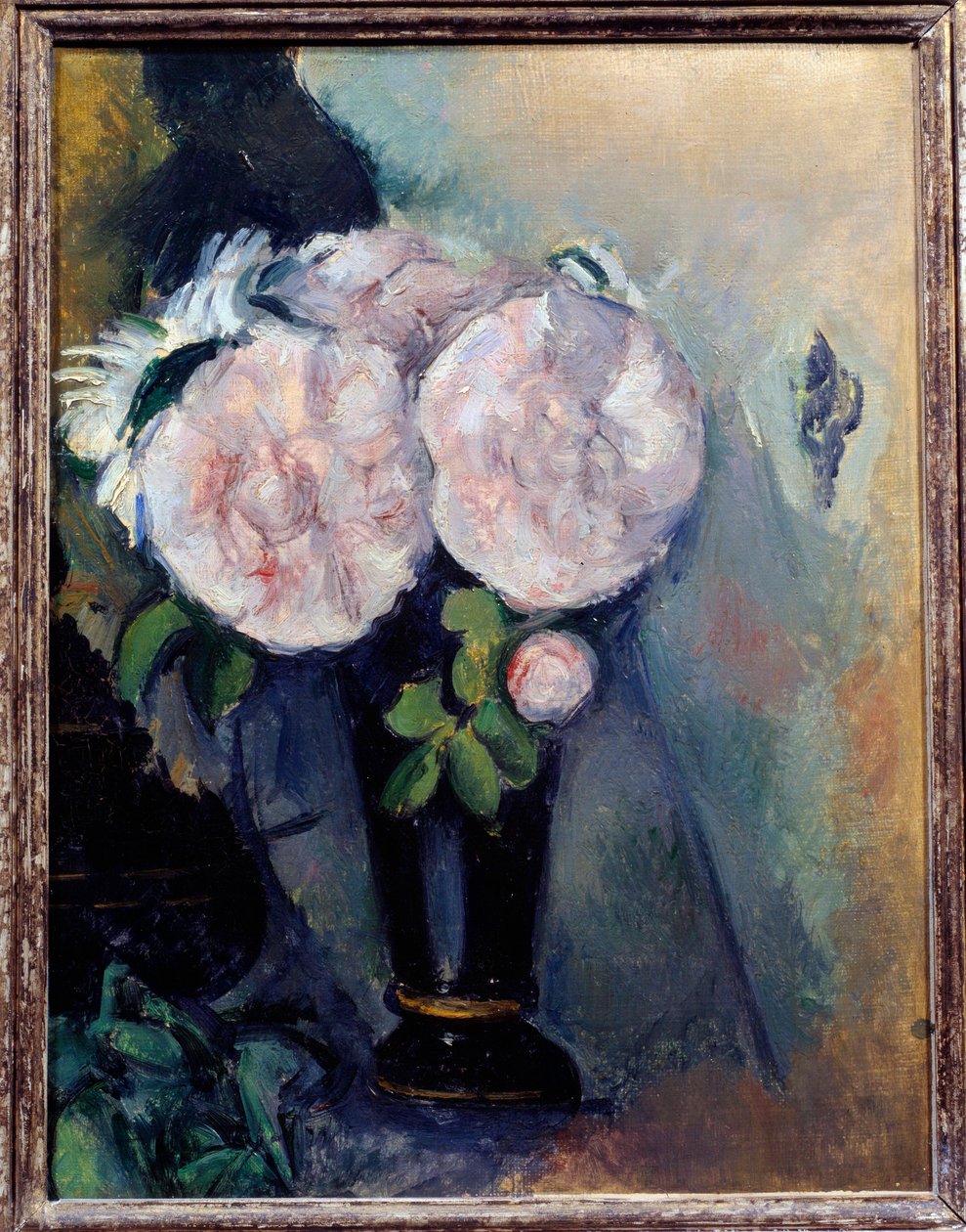 青い花瓶の花 ポール・セザンヌ(1839-1906)の絵画 19世紀 日0.3x0.23 m パリ、オランジュリー美術館 作： ポール・セザンヌ