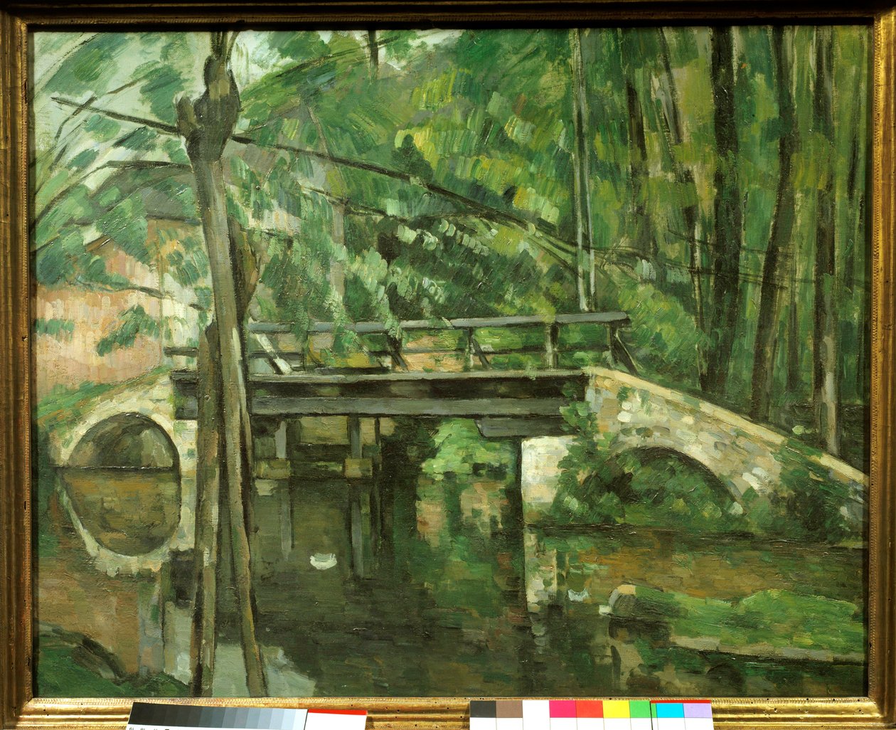 マインシー橋または「メネシー橋」。ポール・セザンヌ（1839-1906）による1879年頃の絵画。薄さ0.58 x 0.72 m。パリ、オルセー美術館 作： ポール・セザンヌ