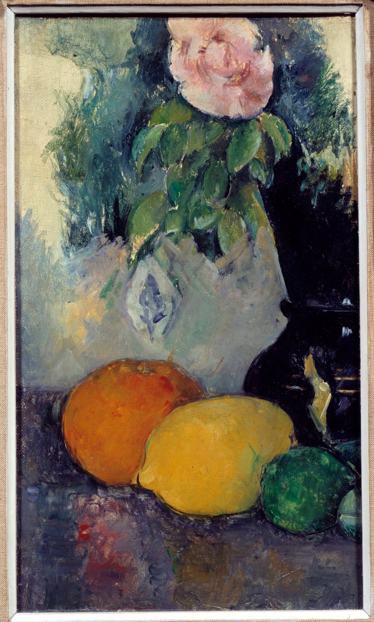 花と果物の静物画 ポール・セザンヌ（1839-1906）作 19世紀 日0.37x0.28 m オランジュリー美術館（パリ