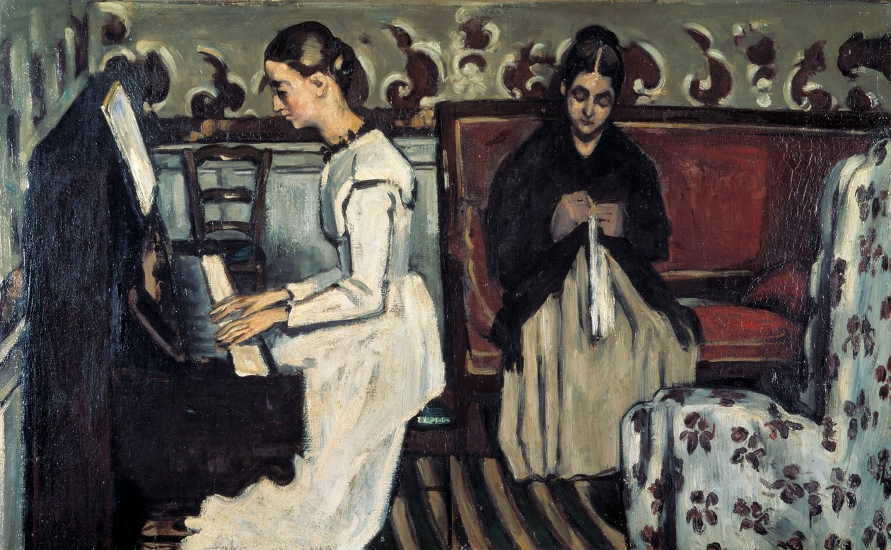 タンハウザーへのピアノ序曲の少女、c1868。 作： ポール・セザンヌ