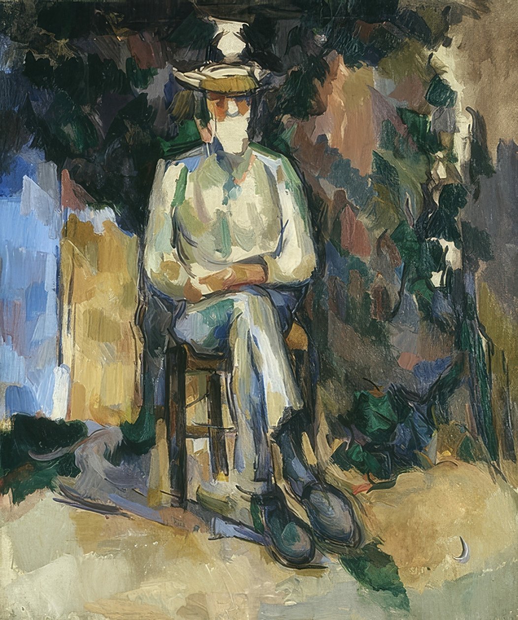 庭師バリエ（DerGärtnerVallier）。 1906 作： ポール・セザンヌ