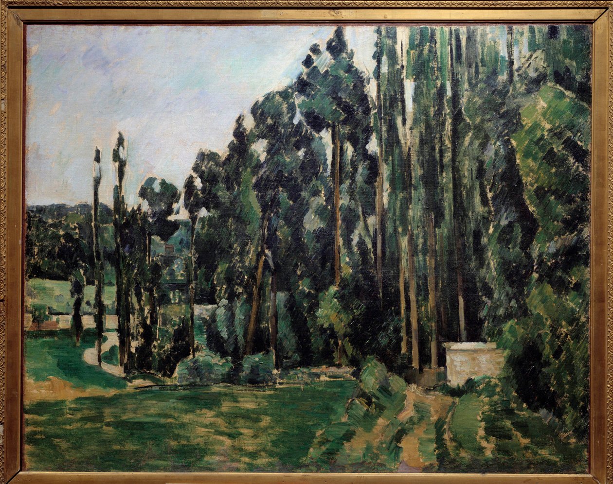 Les poplars ポール・セザンヌ(1839-1906)の絵画 1879 Sun.0,65x0,81 m パリ、オルセー美術館 作： ポール・セザンヌ