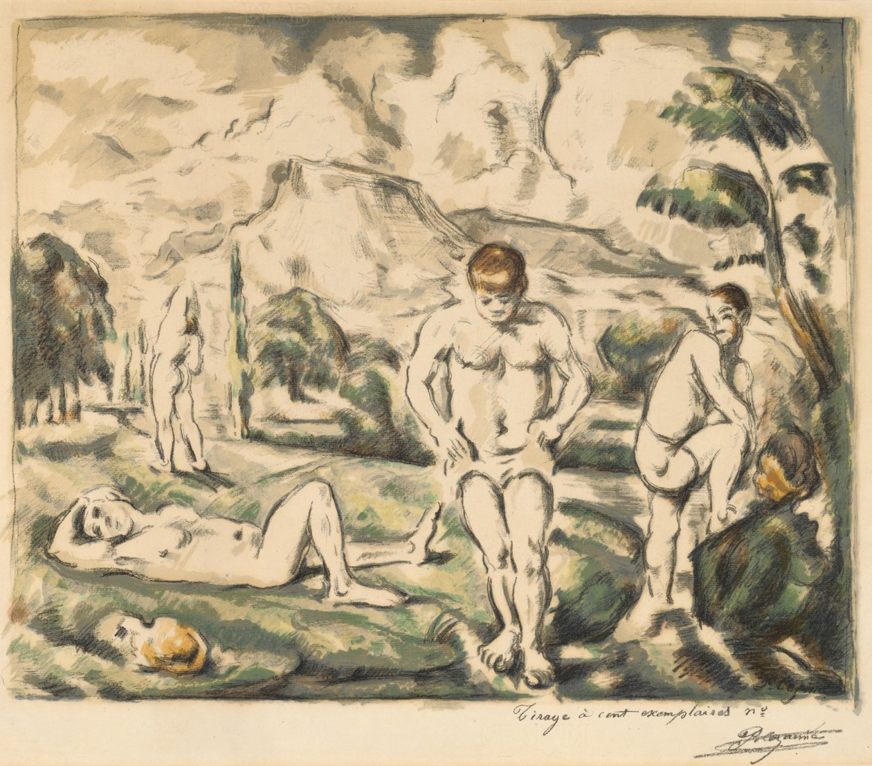 The Bathers Large Plate、1896-1897。 作： ポール・セザンヌ