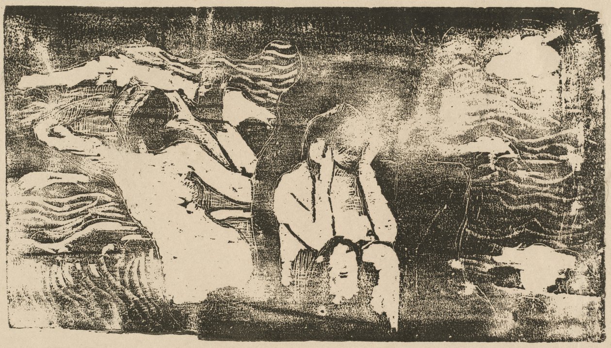 1895年以降、Black Rocks Aux roches noiresにて。 作： ポール・ゴーギャン