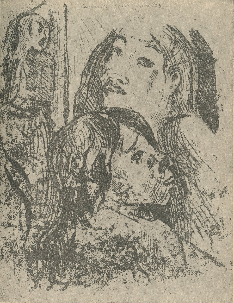 言葉のない会話、1936 作： ポール・ゴーギャン