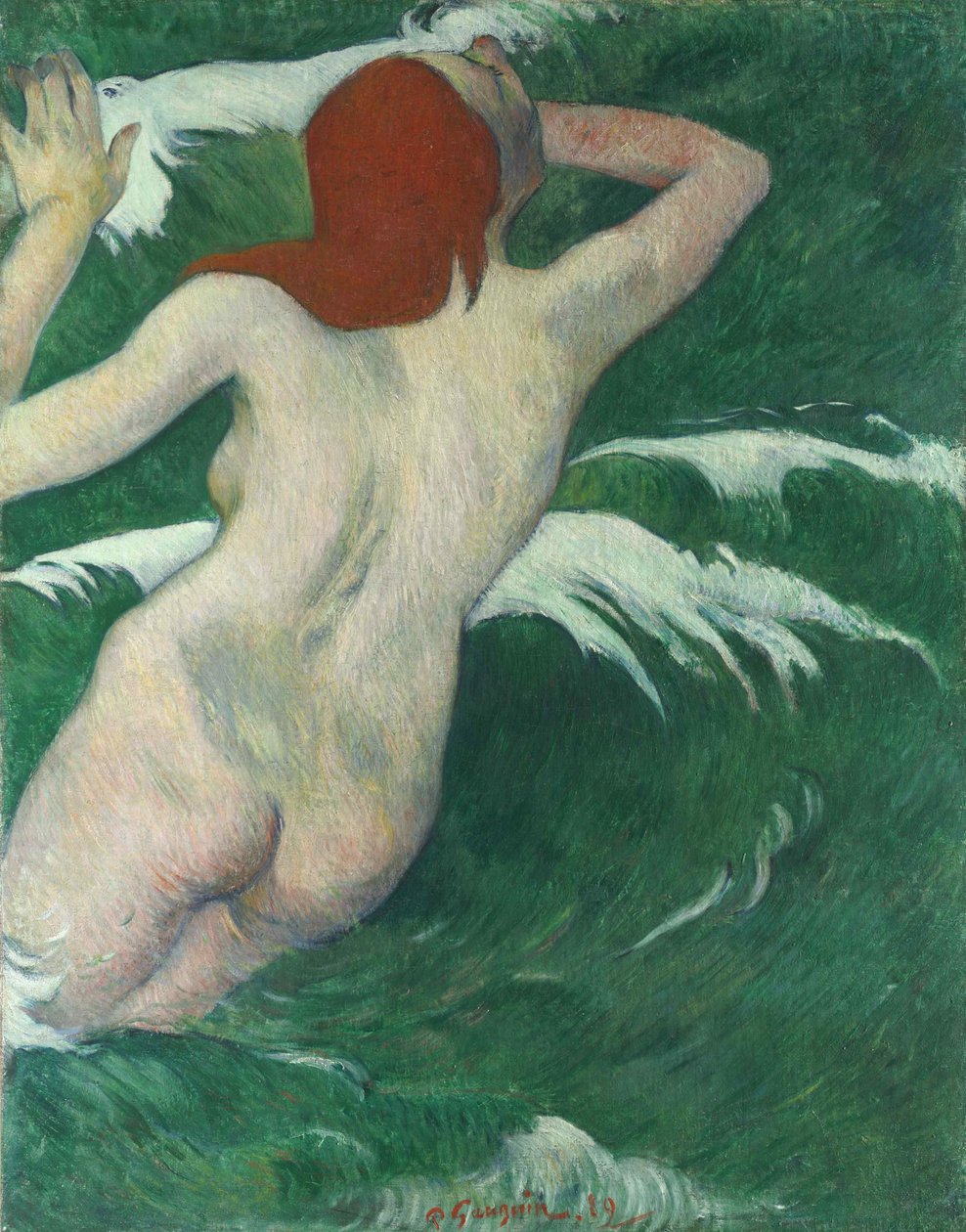 In the Waves、or Ondine In the Waves or Undine、1889 作： ポール・ゴーギャン