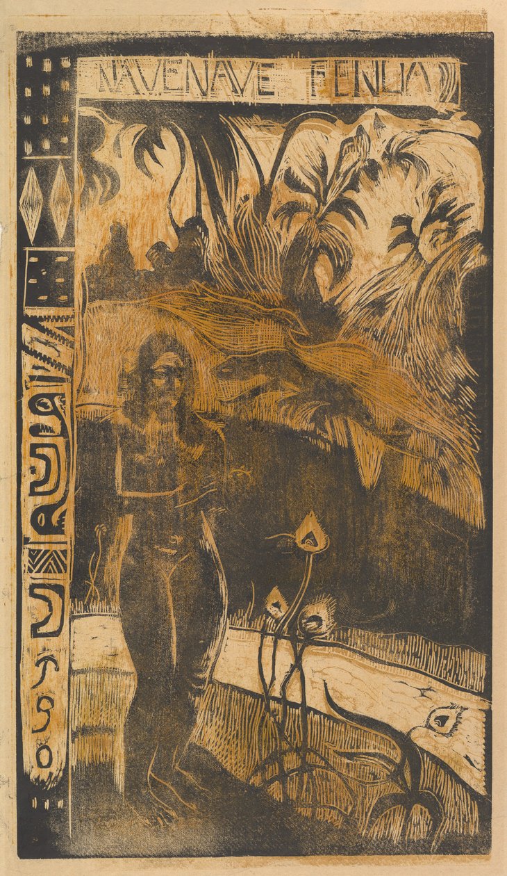 楽しい土地、1893-94。 作： ポール・ゴーギャン