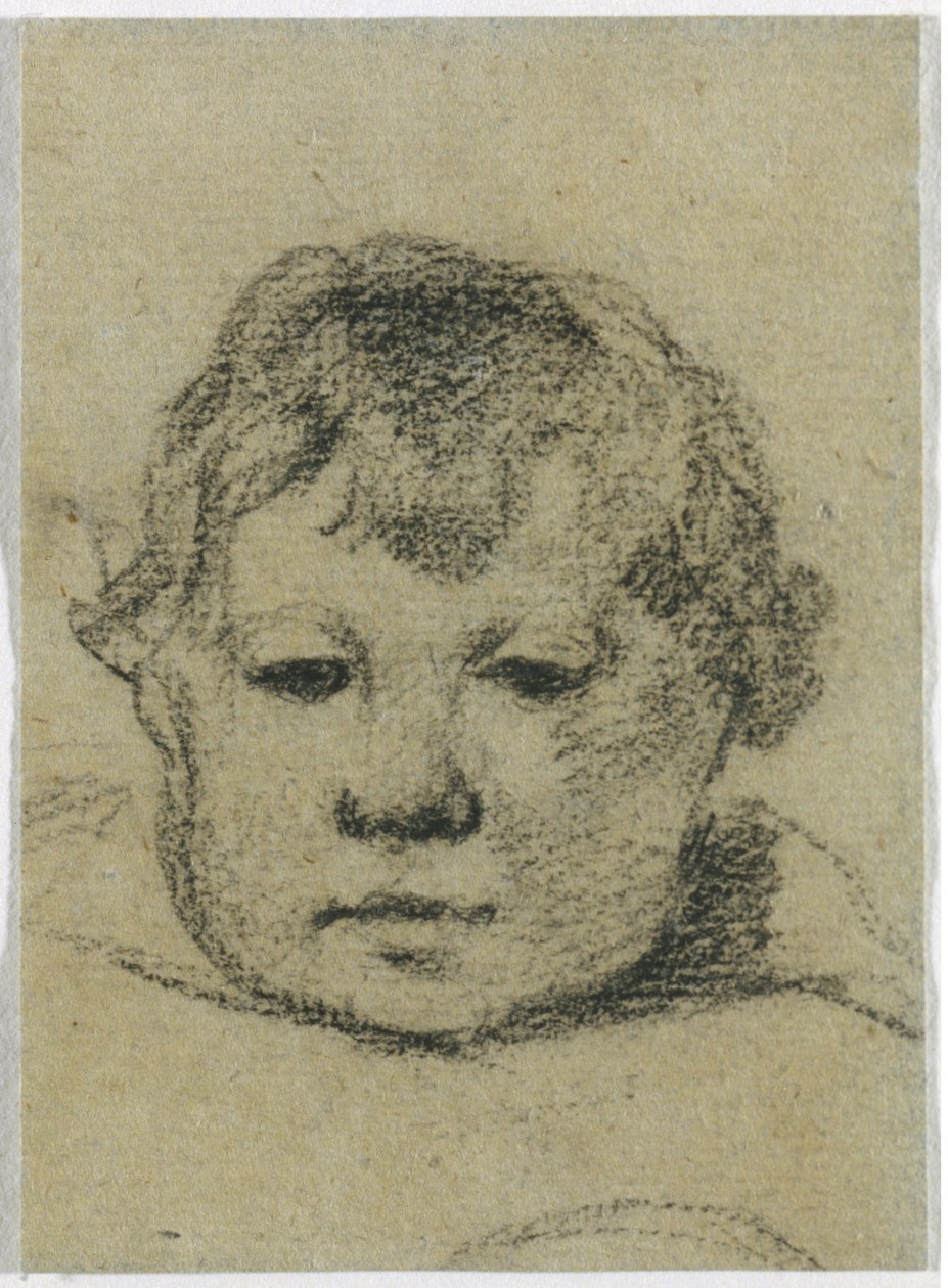 子供の頃のエミール・ゴーギャン 1875-76年頃（黒いクレヨン） 作： ポール・ゴーギャン