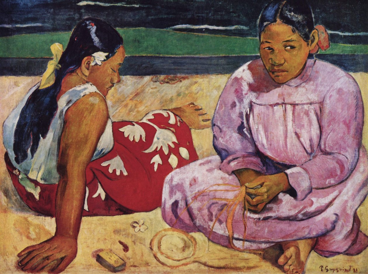 フランス語：Femmes de Tahiti, ou Sur la plage タヒチの浜辺の女たち 作： ポール・ゴーギャン