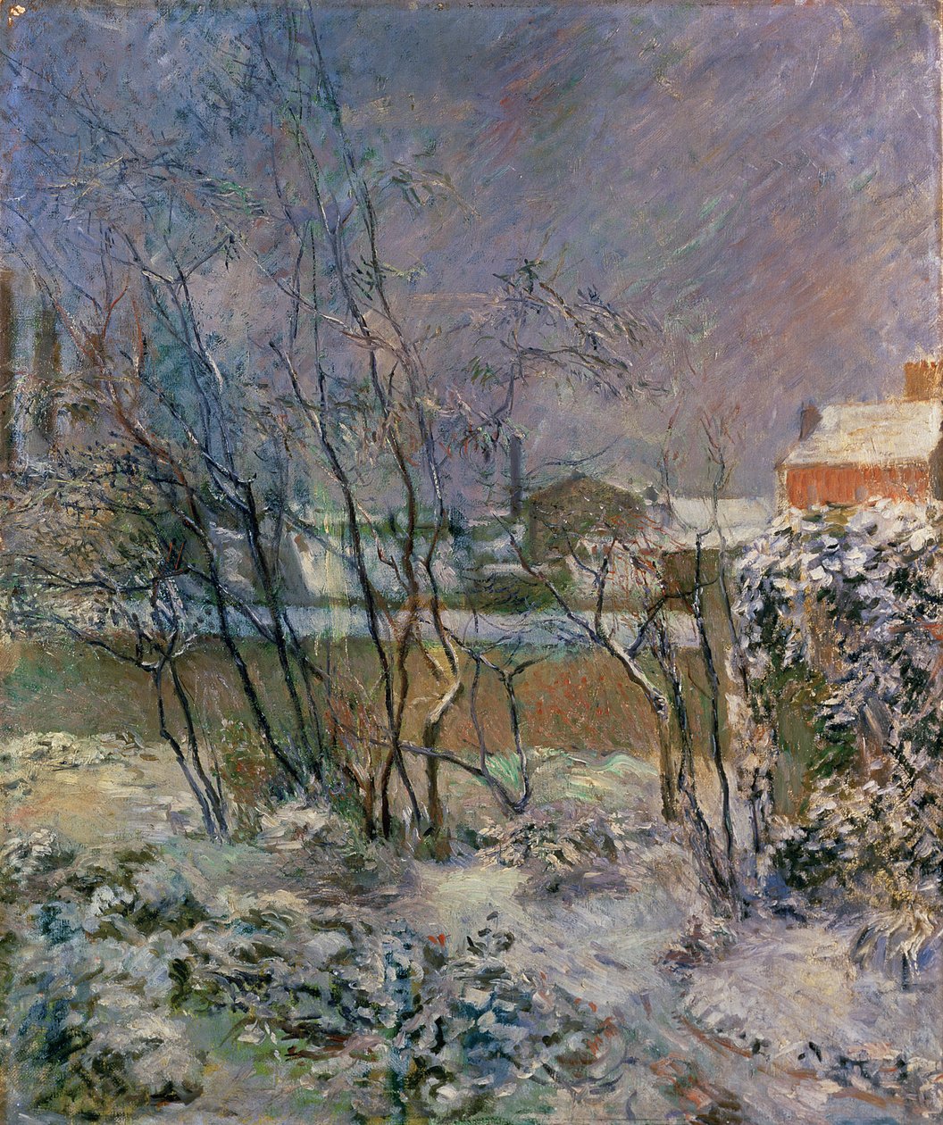 雪の庭、1883 作： ポール・ゴーギャン