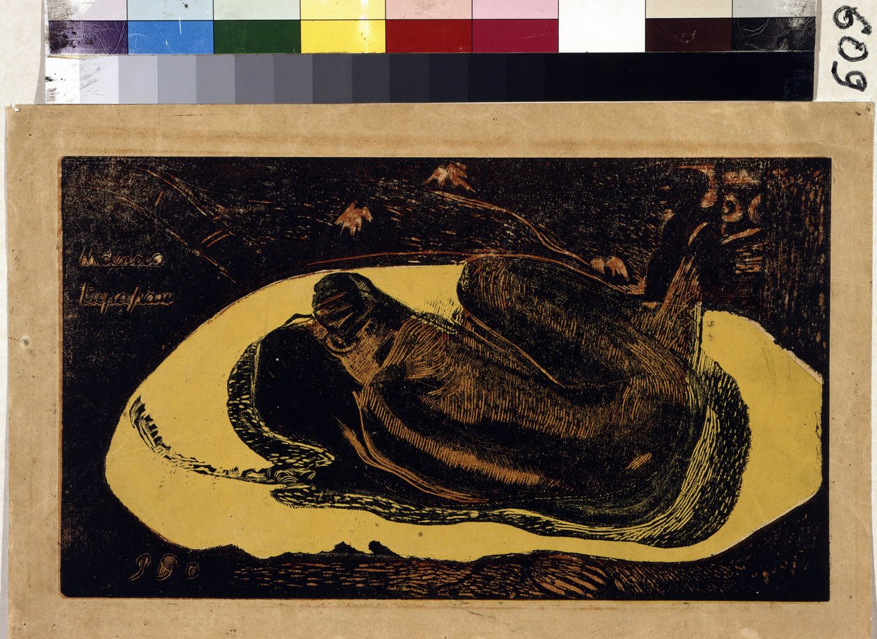 Manao Tupapau (死者の霊が見張っている)。 ポール ゴーギャン (1848-1903) による彫刻 作： ポール・ゴーギャン