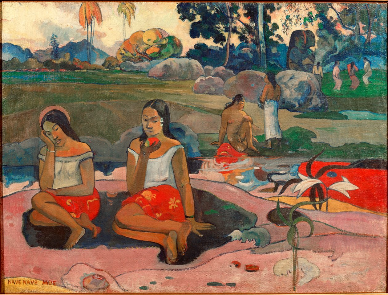 Nave nave moe（甘い夢） ポール・ゴーギャン（1848-1903）の絵画 1894 Sun.73x98 cm サンクトペテルブルク、エルミタージュ美術館 作： ポール・ゴーギャン