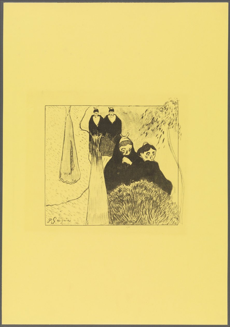 Alte Frauen von Arles, aus der "Volpini Suite: Dessins lithographiques" 作： ポール・ゴーギャン
