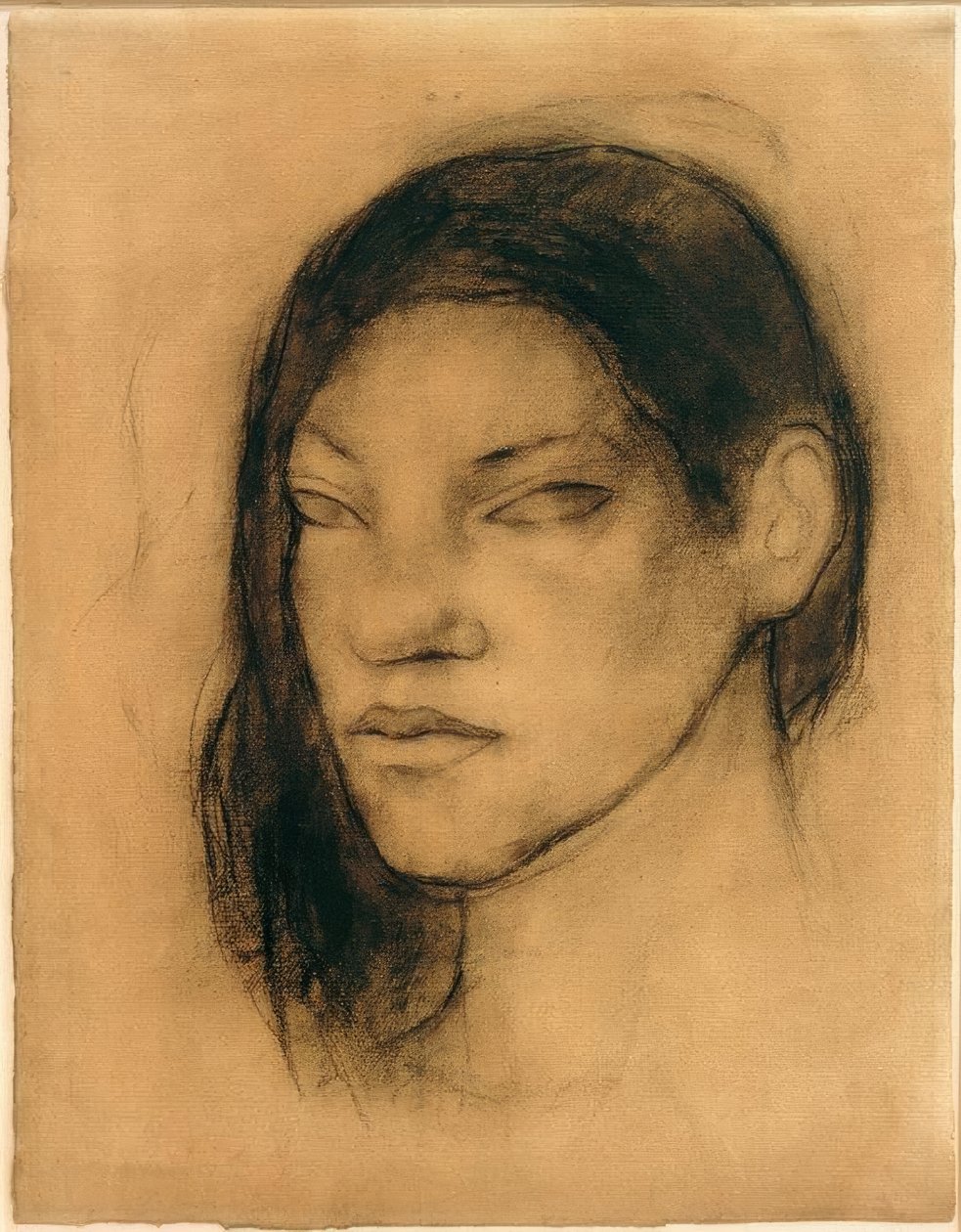 タヒチの女性の肖像画