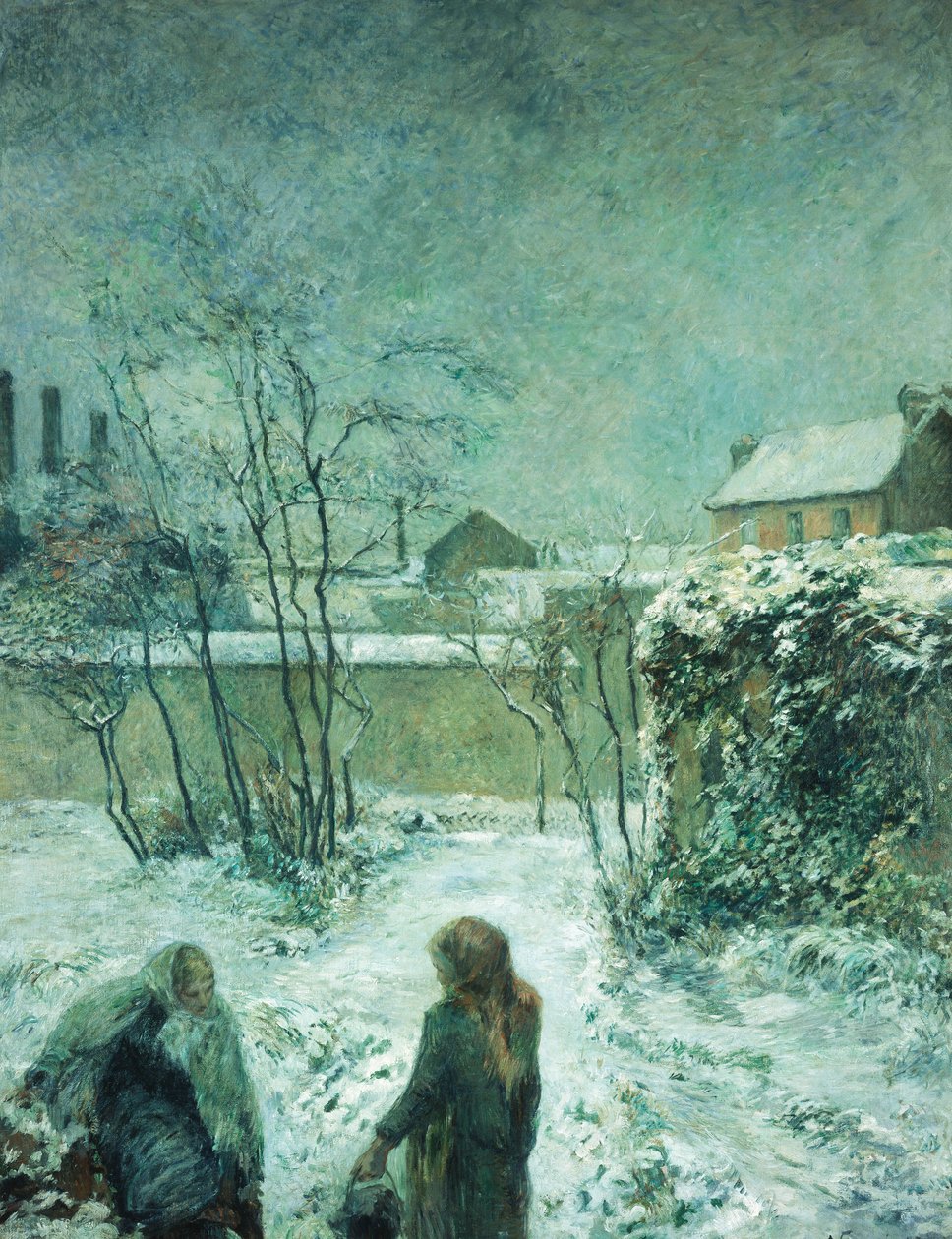 雪、カーセルロード、1883 作： ポール・ゴーギャン