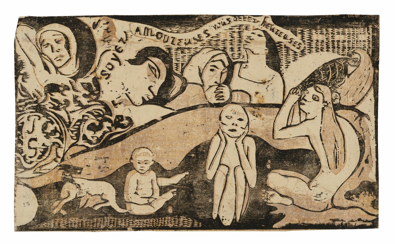 後期木版画集より「愛すれば幸せになれる」 作： ポール・ゴーギャン