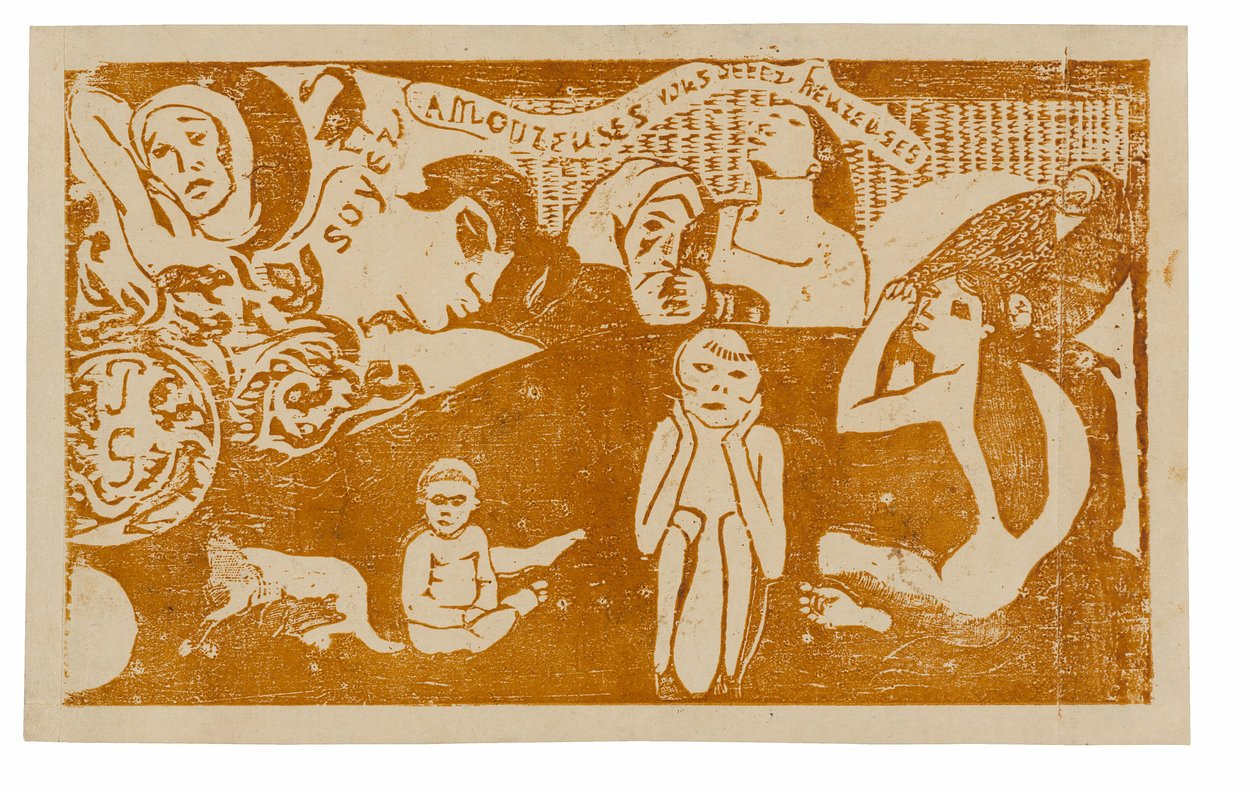 後期木版画集より「愛すれば幸せになれる」 作： ポール・ゴーギャン