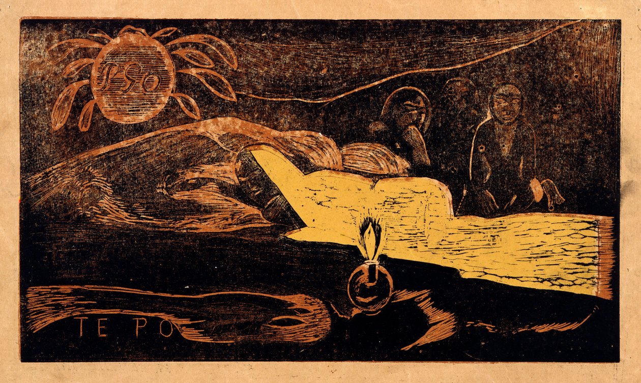 あなたがいます。シリーズNoa Noa、1893-1894からのLa grande nuit 作： ポール・ゴーギャン
