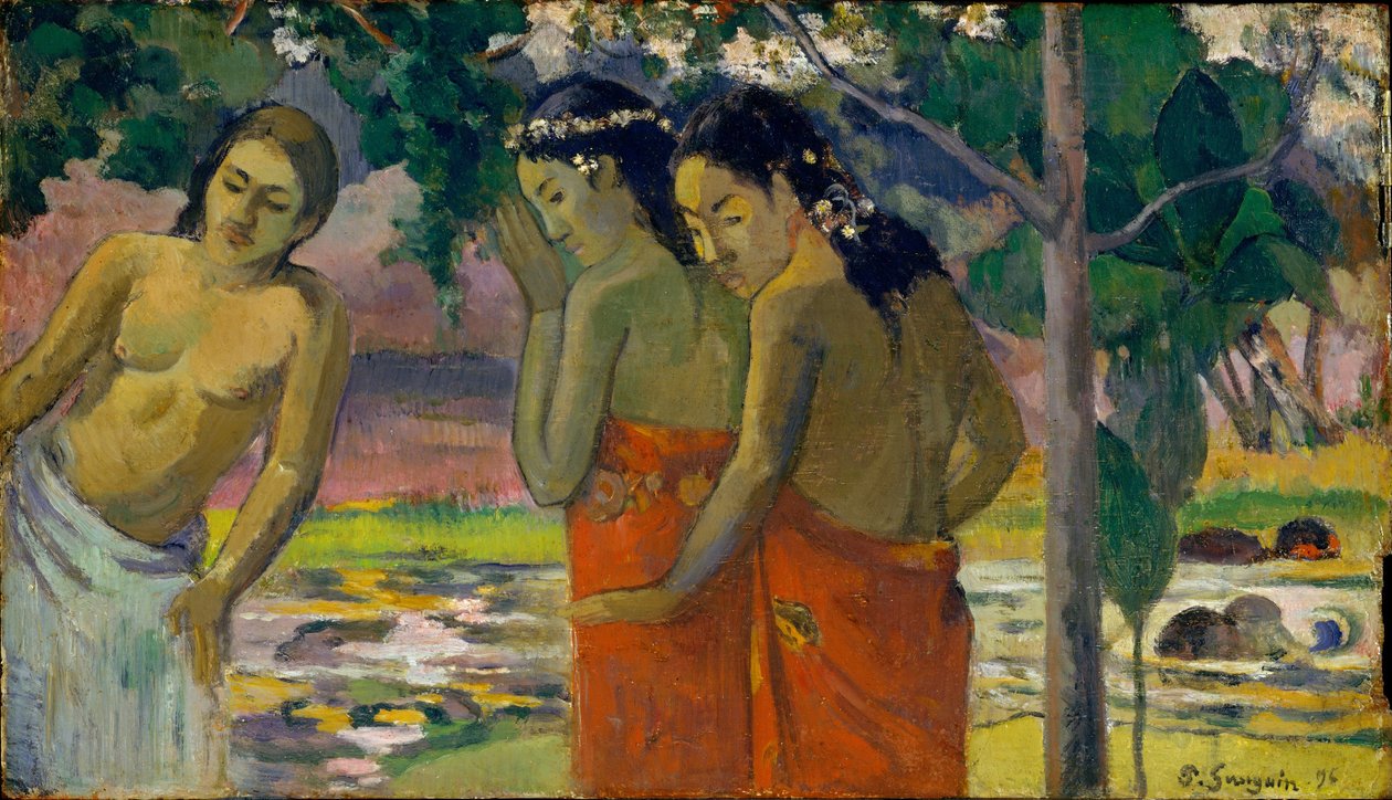 3人のタヒチ女性、1896年 作： ポール・ゴーギャン