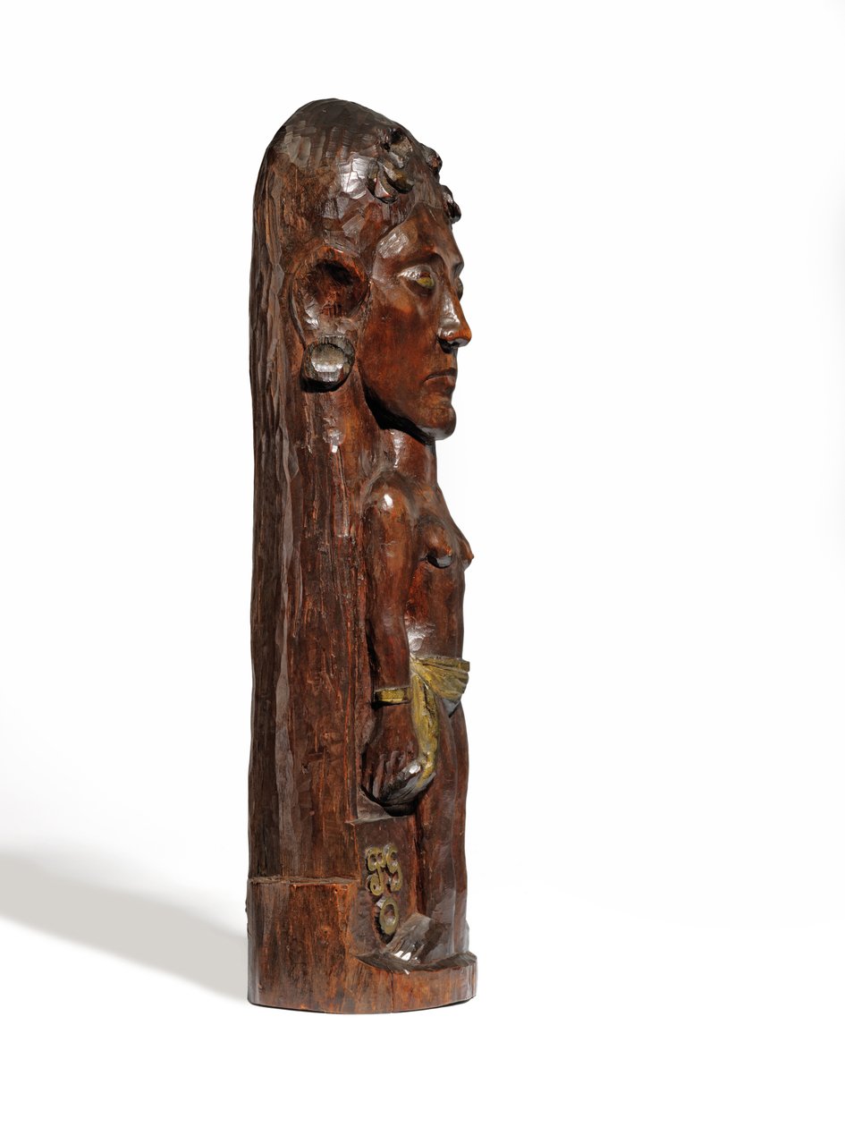 テレーズ、c.1902-3（刻まれたミロの木、金メッキ、銅の釘）（2835560-1も参照） 作： ポール・ゴーギャン