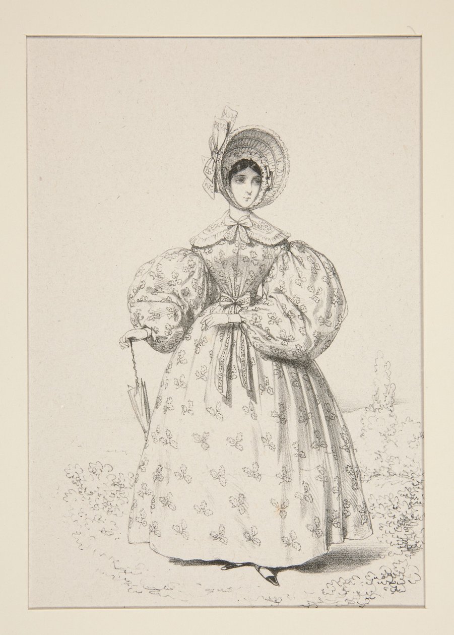 散歩にて。1835年5月。英国製モスリンのドレス、... 作： ポール・ガヴァルニ