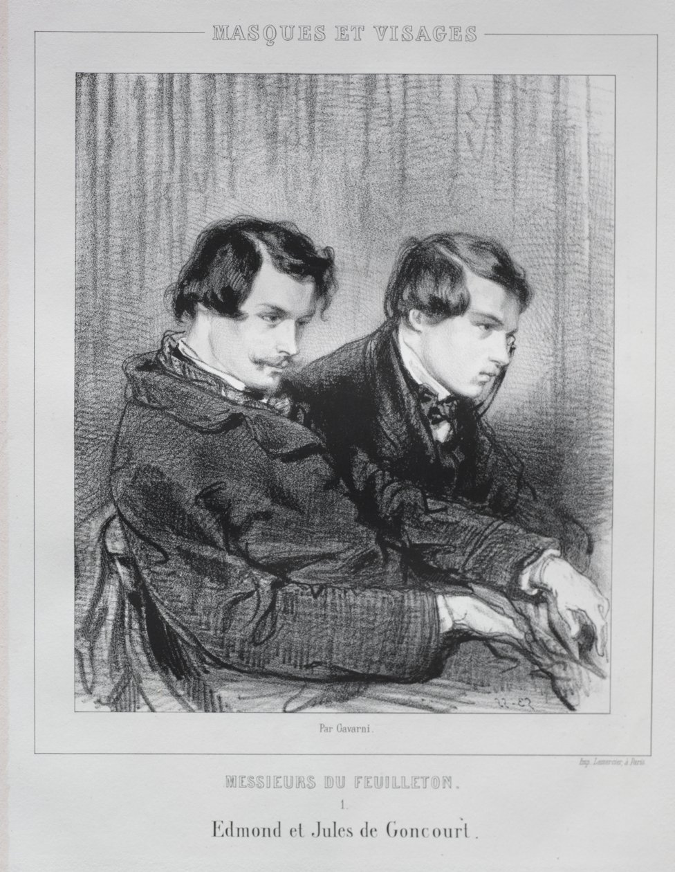 エドモンドとジュールドゴンクール、1853年。 作： ポール・ガヴァルニ