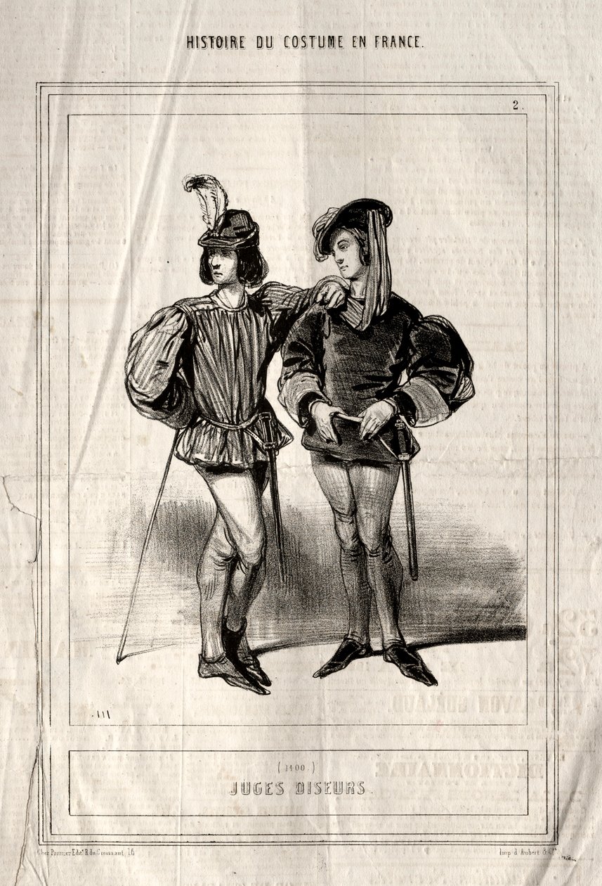 フランスの衣装の歴史：裁判官セイヤーズ、1843年。 作： ポール・ガヴァルニ