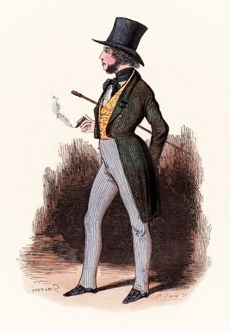 ロドルフ・ドルナノ (1861-1865) 作「Le Sportsman Parisien」[The Parisian Sportsman] のイラスト 作： ポール・ガヴァルニ