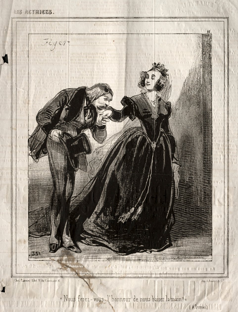 女優：1843年、私たちはあなたに私たちの手にキスの名誉を与えます。 作： ポール・ガヴァルニ