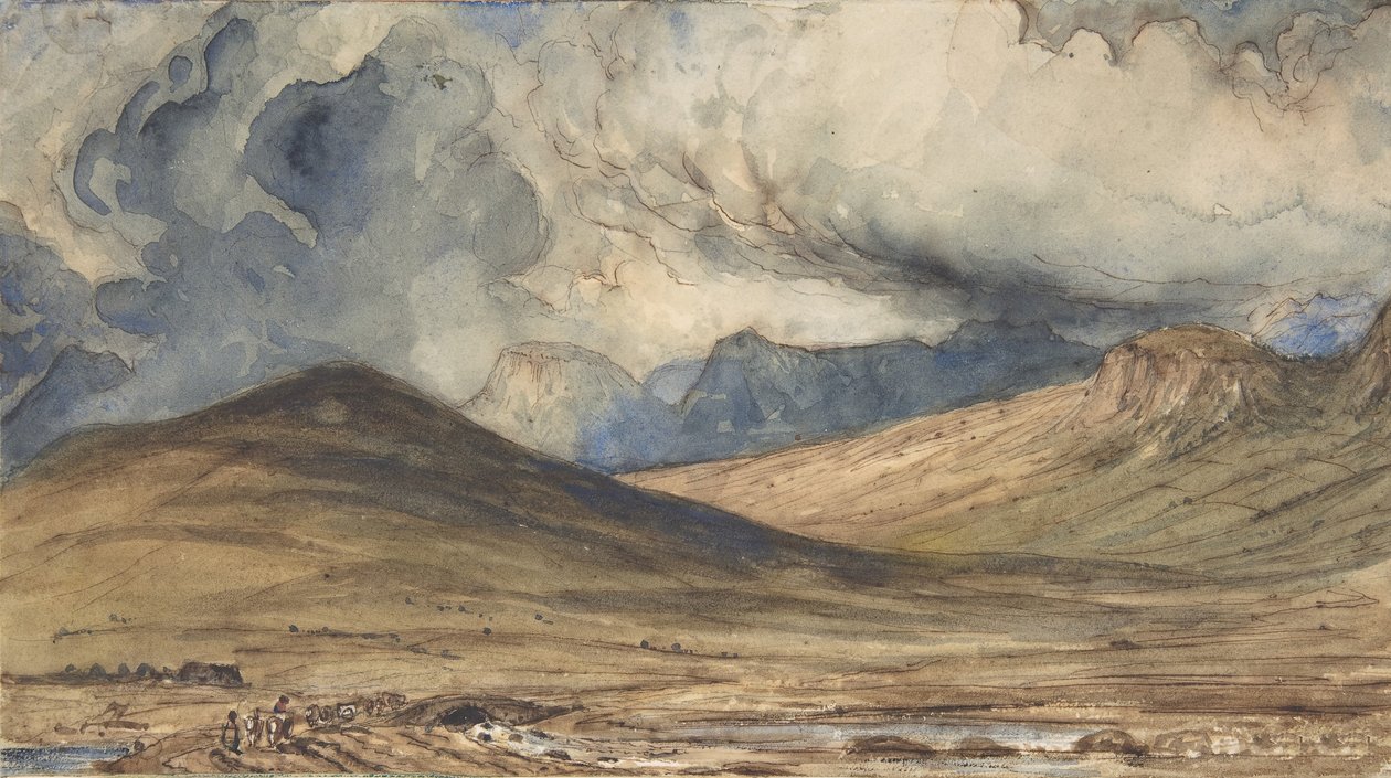 オーヴェルニュの山々、1831-33。 作： ポール・ユエ