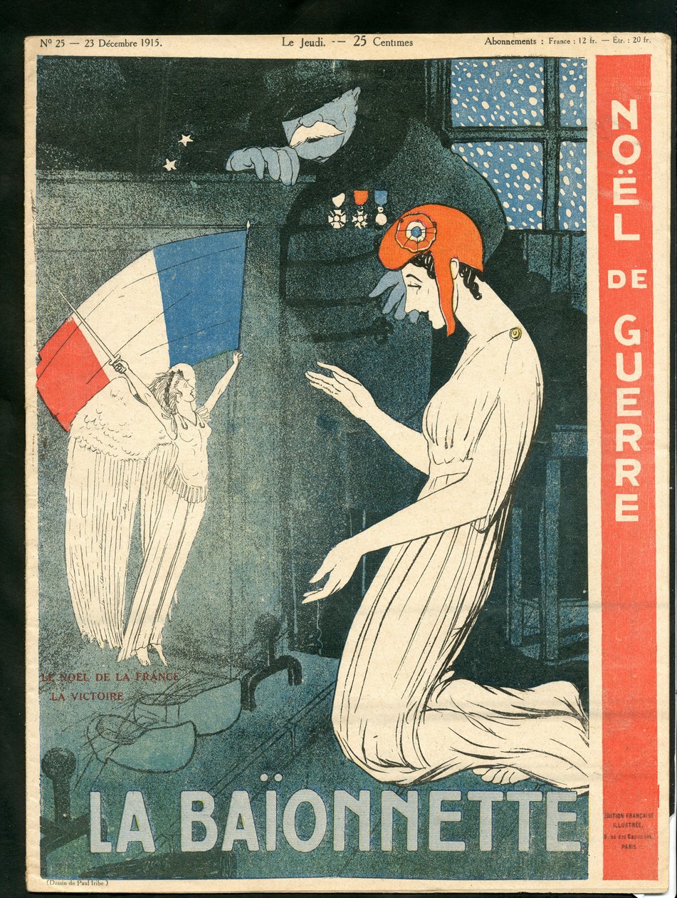 La Baionnette "の表紙、カラフルな風刺画 作： ポール・イリベ