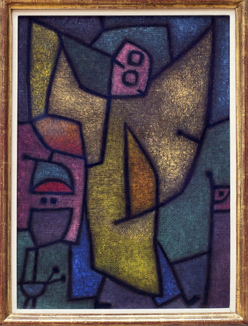 アンジェラスの民兵。 パウル・クレー (1879-1940) の絵画、油彩、ジュートのデトランペでの描画、接着剤の背景 作： ポール・クレー