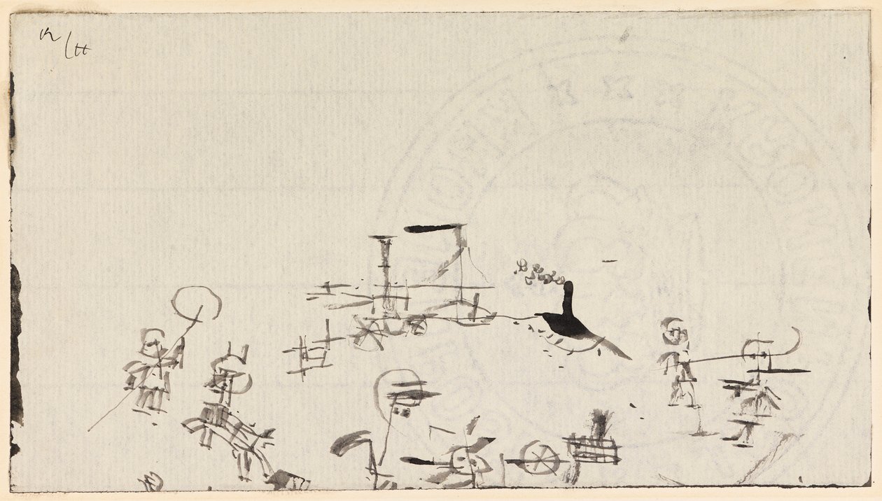 忙しいビーチ、1926年。 作： ポール・クレー