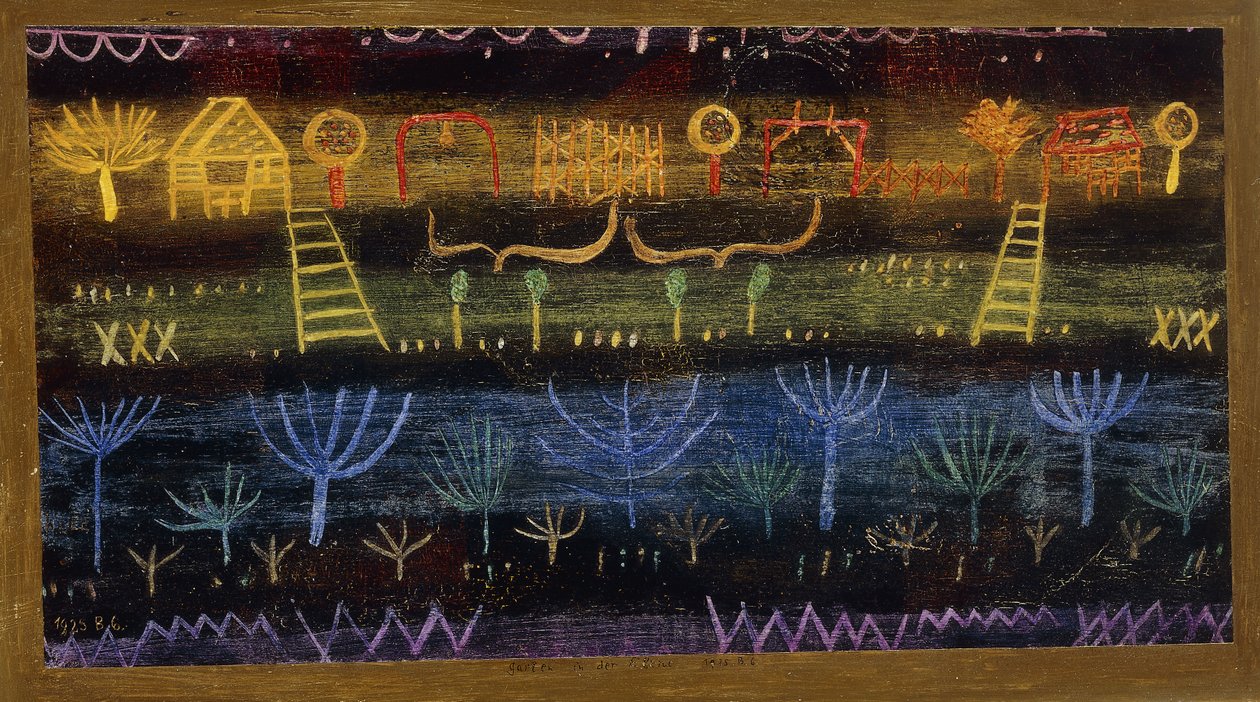 jardim no nível; jardim na planície 作： ポール・クレー