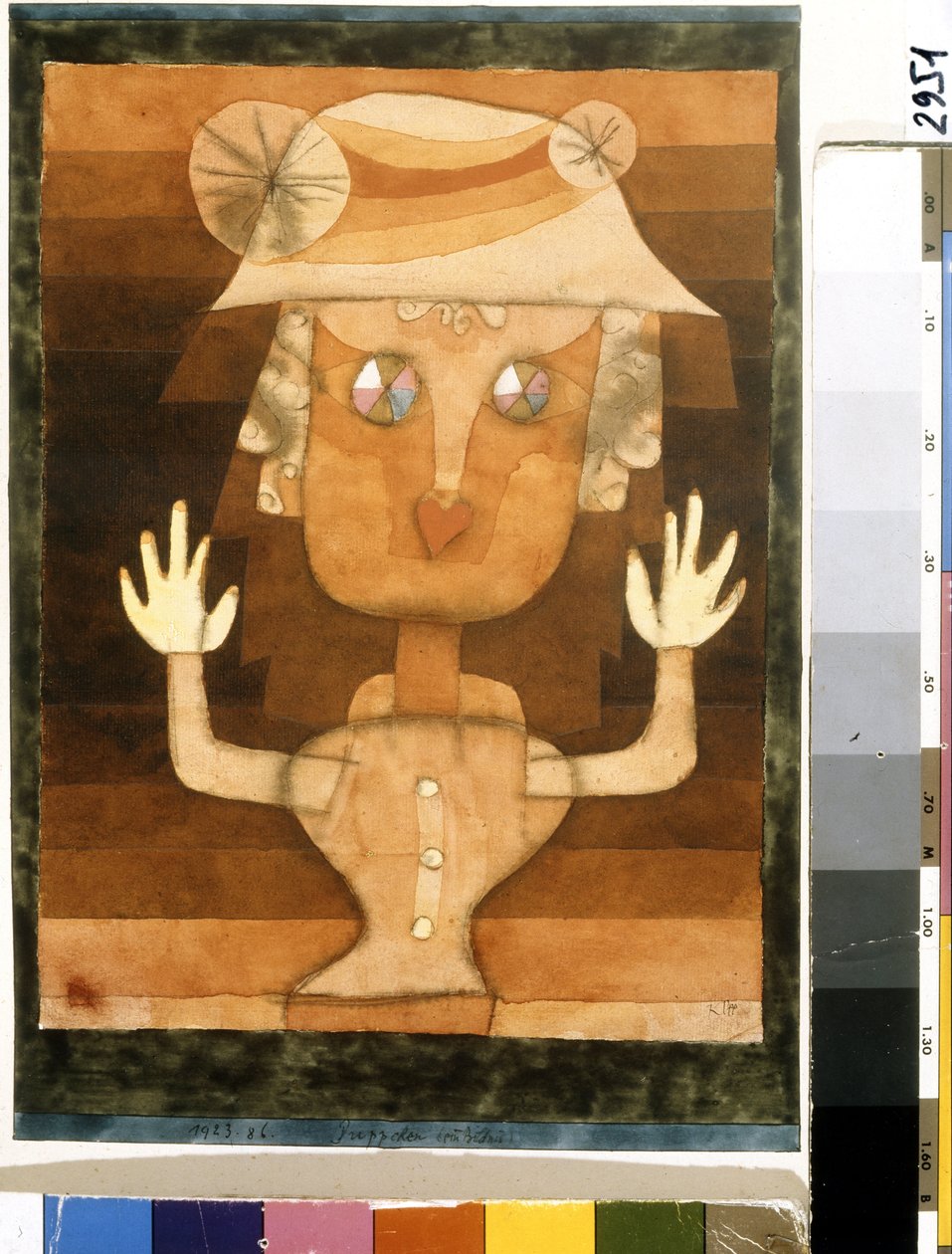 人形 絵画 油彩画 フランスドール 人形 少女 絵画 多色使い 重厚額装