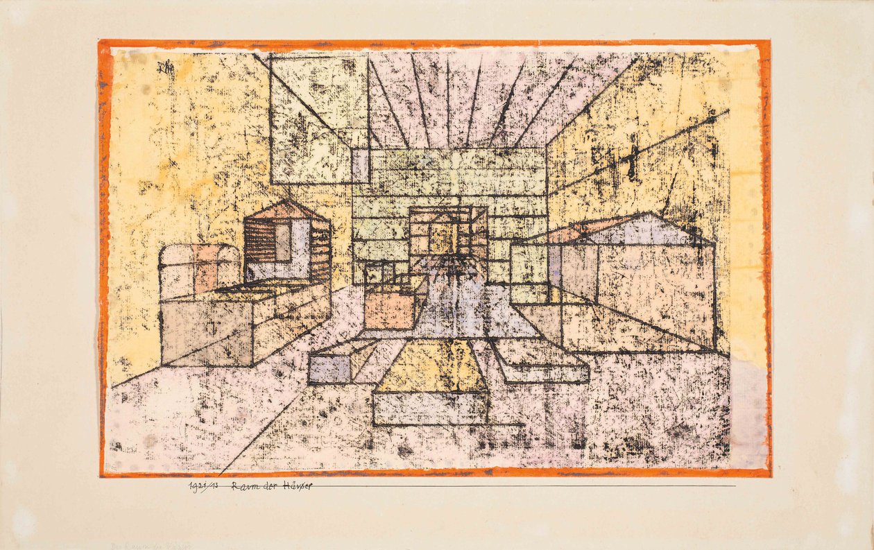 家の部屋、1921年。 作： ポール・クレー