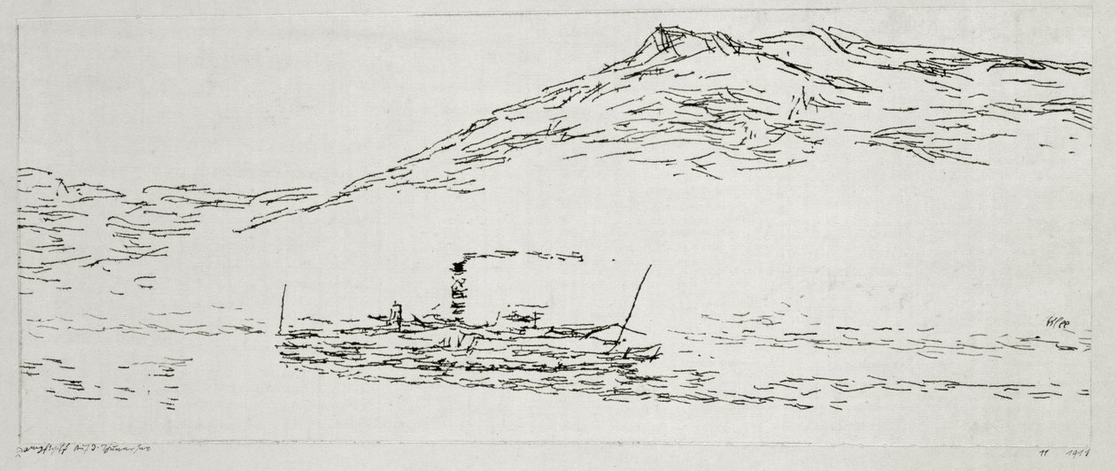 雷海の蒸気船 作： ポール・クレー